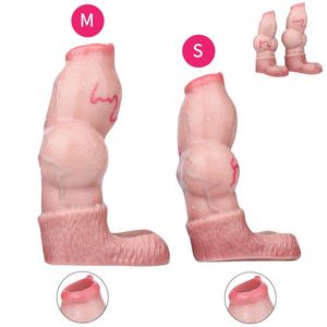 Anillo de Silicona para Pene, Funda Realista Hueca para Pene, Retrasa la Eyaculación, Alargador de Pene, Juguetes Sexuales para Hombres - Product Image 4
