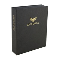 Boîte en papier d'emballage de carte cosmétique de fermeture magnétique en cuir noir d'OEM de logo personnalisé avec l'insertion de mousse EVA Boîte en carton écologique
