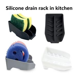 Suporte de Armazenamento para Esponja de Silicone de Cozinha Doméstica, Não Perfura, Antiderrapante, Caixa de Sabão, Tapete de Bancada, Suporte para Esponja de Cozinha - Product Image 1