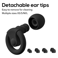 Bouchons d'oreilles en silicone avec logo personnalisé EN352 23dB SNR, réutilisables, pour dormir sur le côté, voyager, moto, protection auditive