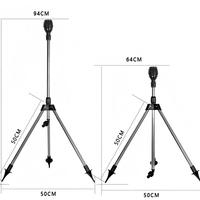 Set Penyiram Taman Otomatis Putar 360 Derajat dengan Tripod Baja Anti Karat, Alat Penyiram Rumput dan Taman