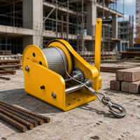 Treuil manuel robuste de 1 tonne (1000 kg) avec frein automatique, câble en acier de 30 m, palan pour la construction, l'entrepôt, la grue