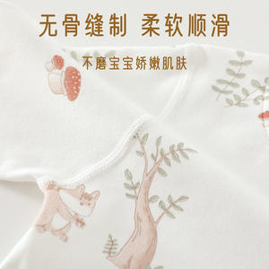 Conjunto de Ropa Interior para Bebé Recién Nacido, Cuatro Estaciones, Algodón Puro, Manga Larga, Absorbe la Humedad, Suave, Cintura Alta, <span class=keywords><strong>Sin</strong></span> Costuras - Product Image 4