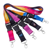 Laccetti da collo personalizzati in poliestere per sublimazione, con logo stampato, in nylon, con chiusura di sicurezza, per badge identificativi, telefono, chiavi, regali promozionali - Vendita all'ingrosso
