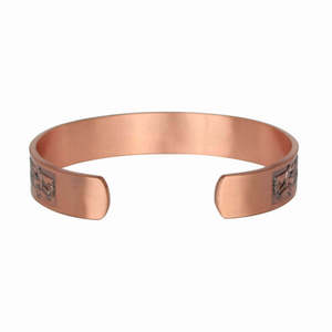 Men's Bronze Magnetic <b>Bangle</b> Adjustable Opening Vintage Jewelry <b>Copper</b> Alloy Bracelet Set - Product Image 3