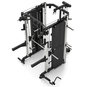 Rack de musculation professionnel multifonctionnel avec machine Smith et système de réglage double pour la force - Product Image 4