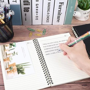 Juego de Cuadernos Espiralados A5 de 8.25x5.5 Pulgadas, 160 Páginas, Cubierta Kraft, Cuaderno con Rayas para la Escuela, Oficina, Toma de Notas para Estudiantes - Product Image 5