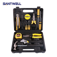 Ensemble d'outils à main multifonctionnels de 13 pièces, kit de quincaillerie de qualité supérieure pour la réparation automobile, l'installation à domicile et l'entretien DIY