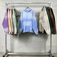 Sweat à capuche unisexe épais délavé à l'acide, coupe oversize, avec logo personnalisé, en molleton de coton, pour homme, style décontracté et athlétique, streetwear vintage