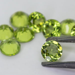 Pietre Sciolte di Peridoto Verde Naturale, <span class=keywords><strong>Olivina</strong></span> Taglio Brillante Rotondo 0.8-4 mm per Creazione di Gioielli - Product Image 1