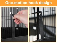 Enclos portable pour petits animaux à 12 panneaux, pour intérieur et extérieur, enclos pour animaux de compagnie avec tapis imperméable, lit pour animaux de compagnie à faire soi-même