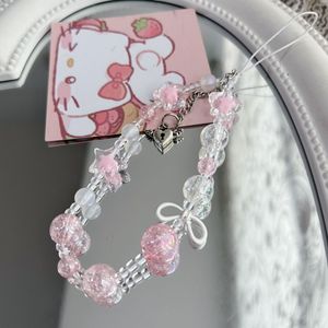 Điện thoại di động dây đeo thời trang Cô Gái ngắn cổ tay vòng đeo tay phonr dây điện thoại đáng yêu Mặt dây chuyền dễ thương phụ kiện điện thoại Keychain - Product Image 4