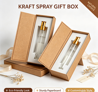 Flacon pulvérisateur en verre vide rechargeable de 3 ml, 5 ml, 10 ml pour voyage, avec bouchon à vis doré estampé, emballage en boîte (marque personnalisable)