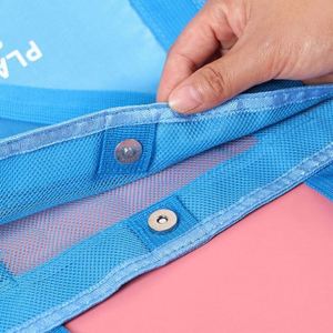 Extra <b>Large</b> Washable Lightweight Plain Waxed Thick Swimming <b>Beach</b> Mesh Tote <b>Bag</b> With Cooler Compartment - Product Image 6