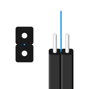 फैक्टरी डायरेक्ट सप्लाई बो-टाइप एफटीटीएच इंडोर फ्लैट ड्रॉप केबल 50 मीटर 100 मीटर फाइबर ऑप्टिक ड्रॉप केबल