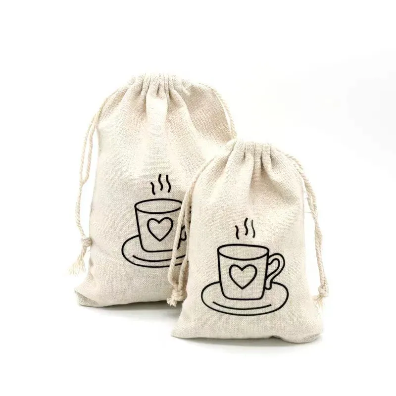Sacos de cordão para presente, sacos personalizados para embalagem de presente, biscoitos e doces, sacos com cordão para festas em casa