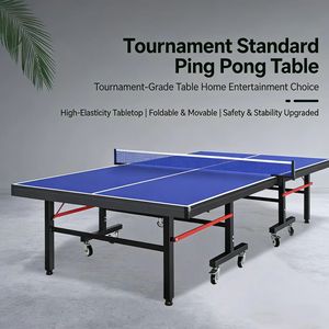 <span class=keywords><strong>Table</strong></span> de <span class=keywords><strong>ping</strong></span>-<span class=keywords><strong>pong</strong></span> pliable avec roues, <span class=keywords><strong>panneau</strong></span> épaissi, adaptée aux compétitions professionnelles et à l'entraînement - Product Image 1