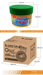 Sumo 4 Inch 107Mm 60 Grit Vàng Mỏng Cắt Đĩa 2 Đôi Lưới Cao Mài Mài Mài Công Cụ Máy Xay Cắt Bánh Xe Đĩa Cho Không Gỉ 1Mm - Product Image 5