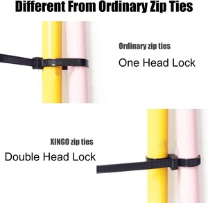 <span class=keywords><strong>สาย</strong></span>รัดเคเบิลแบบสองหัว FSCAT ขนาด 8 นิ้ว <span class=keywords><strong>100</strong></span> ชิ้น รับแรงดึง 50 <span class=keywords><strong>ปอนด์</strong></span> แบบล็อคอัตโนมัติ สีดำ ทำจากไนลอน - Product Image 5