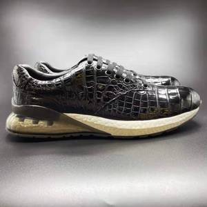 Baskets en <span class=keywords><strong>cuir</strong></span> d'alligator véritable pour Homme, Chaussures de marche de haute qualité, nouvelles Chaussures de sport Design pour Homme - Product Image 1