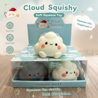 Jouet Squishy Nuage de Fromage Extra Large en TPR, Jouets Anti-Stress et Anti-Anxiété pour Enfants et Adultes, Vente en Gros, Coffret Cadeau