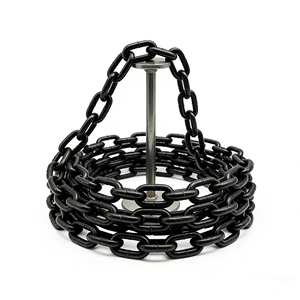 Chaîne de levage G80 noircie en acier de bonne qualité, chaîne de palan calibrée G80, chaîne galvanisée, chaîne forgée, chaîne de pneu de chargeuse sur pneus - Product Image 1
