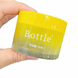 Custom Recycled 50g 100g pp Empty Frosted Soft Touch Yellow Body Scrub Butter Cream Containers Cosmetic <b>Plastic</b> <b>Jars</b> With Lid - Product Image 5