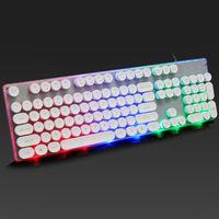 Clavier et souris de jeu lumineux pour PC, clavier mécanique LED 104 touches, combo pour joueurs