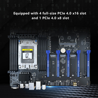 Placa Base para Servidor con Módulo BMC, Compatible con CPU EPYC Serie 7002 7003, 4 x PCIe 4.0 x16, 1 x PCIe 4.0 x8, 8*DDR4, 2TB, IPMI, Doble 2.5G
