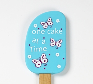 Divertente Carino Testa di Silicone Con Manico Di Bambù Burro Spatola - Product Image 5