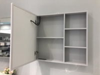Nouvel arrivage WJL : Ensemble de meuble-lavabo mural en céramique facile à nettoyer, avec miroir éclairé, pour hôtel et maison