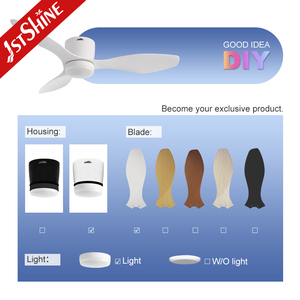 1stshine Quạt trần nhà cung cấp BLDC động cơ thông minh kiểm soát ứng dụng cấu hình thấp thay đổi độ sáng quạt trần ánh sáng cho nhà - Product Image 4