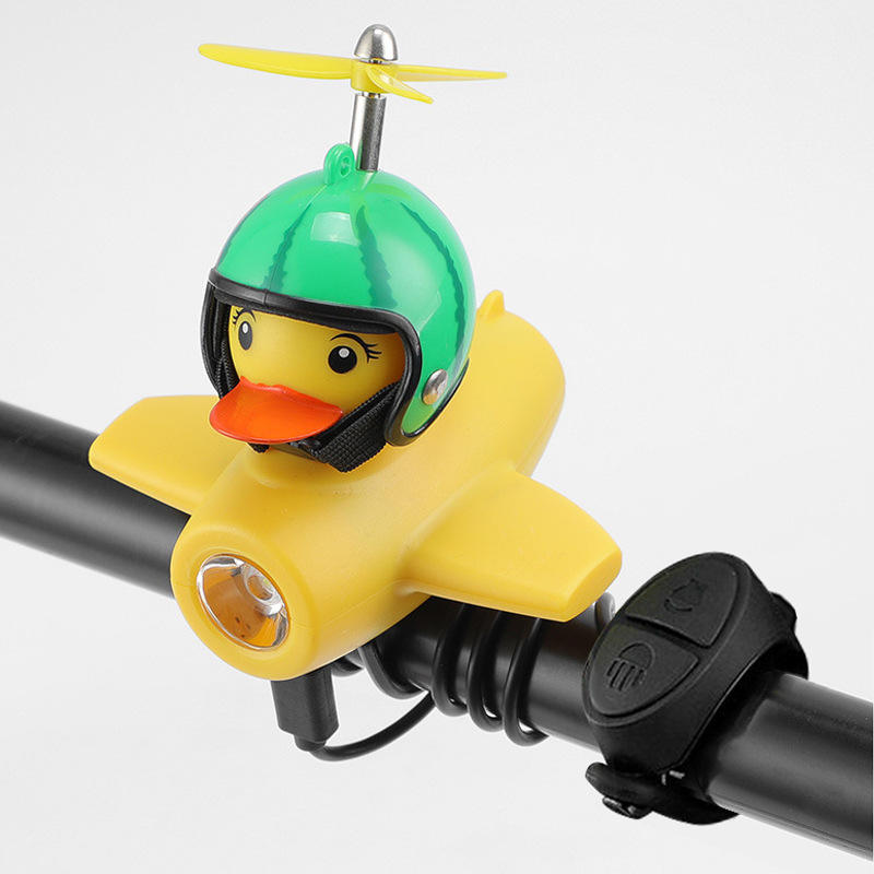 Watermelon helmet with horn and airplane light