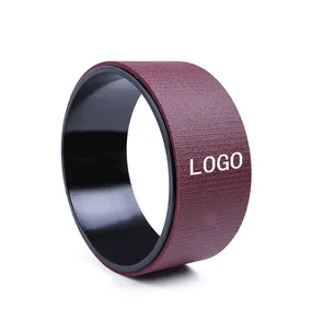 ECO Friendly Pvc Abs Tube Custom Printed Stretching OEM Fitness Yoga Wheel Relieve Back Pain