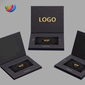 Luxus benutzer definierte magnetische VIP Geschenk karte Verpackung Pappkarton Papier hart starre magnetische Faltung Geschenk box Magnet box für Hotel - Product Image 1