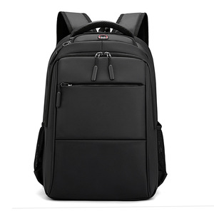 Men's <b>Large</b> <b>Capacity</b> <b>Backpack</b> 36-55L Business Travel Laptop Bag Solid Color Black Soft Handle Interior Zipper Pocket - Product Image 1