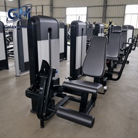 Machine professionnelle double fonction Extension et Flexion des jambes, pour entraînement des quadriceps et des ischio-jambiers, avec pile de poids sélectionnable de 70 kg, structure en tube carré, pour salle de sport