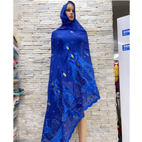 Nouvelle Arrivée 2025 Châle de Mariage en Coton Brodé de Dentelle, Foulard Africain pour Femme, Grand Voile Abaya Dubaï, Foulard Hijab