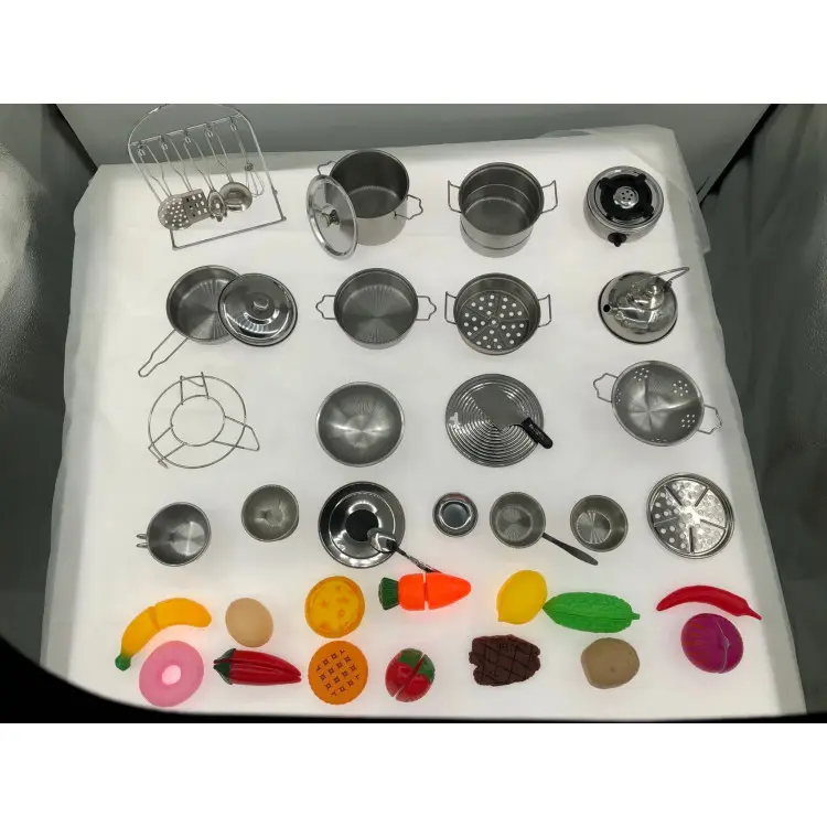 Mini-küchenspielzeug echtes kochset spielzeug küche kinder echtes kochgeschirr küchenspielzeug mit lebensmitteln