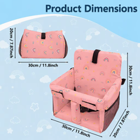 Chariot de courses 3-en-1 personnalisé OEM/ODM pour bébé, avec harnais de sécurité réglable, housse de chaise haute et siège rehausseur pliable pour tout-petit