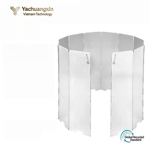 Panneau coupe-vent pliable léger avec broche pour réchauds de camping en plein air, compatible avec les cartouches de gaz et le sac de transport - Product Image 2