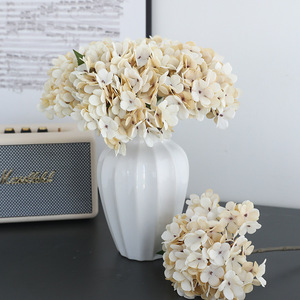 <b>Hydrangea</b> <b>Artificial</b> <b>Flowers</b> White Pink Yellow Brown Green Purple Blue Silk High Simulation Wedding Home Decor - Product Image 3