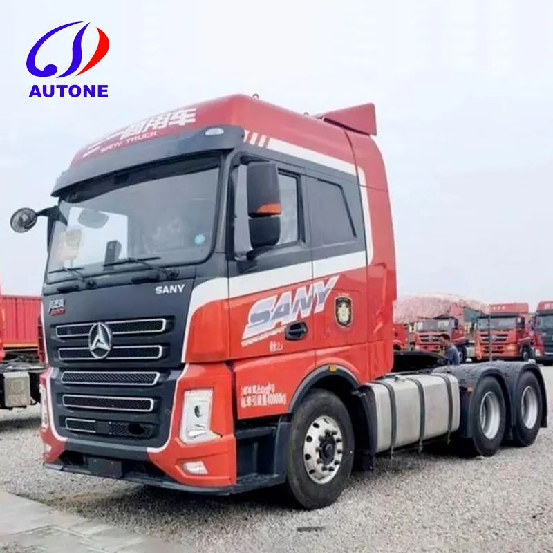 Mejor venta de camiones tractores eléctricos Sany 6x4 420hp potente tractor camión fabricante profesional en China para la venta