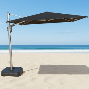 <span class=keywords><strong>Parasol</strong></span> Roma Premium pour petit patio, en aluminium, avec bras en fonte d'aluminium, pliable, imperméable, pour meubles d'extérieur - Product Image 1