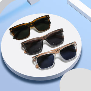 2025 Fashion Square Polarized Sun Glasses for Men New Trendy Arrival Custom Logo Sun Glasses Eco-friendly <b>Wood</b> <b>Sunglasses</b> - Product Image 1