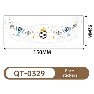 Pegatinas de <span class=keywords><strong>Tatuajes</strong></span> <span class=keywords><strong>Temporales</strong></span> Personalizables, Resistentes al Agua, Tatuaje de Pecas Faciales <span class=keywords><strong>para</strong></span> Fanáticos de Partidos de Fútbol - Product Image 4