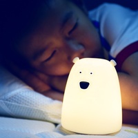 Lampe LED en Silicone pour bébé ours, cadeau d'anniversaire