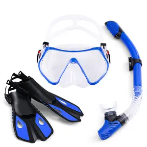 2025 nueva máscara de buceo libre <span class=keywords><strong>aletas</strong></span> de natación ajustables <span class=keywords><strong>tubo</strong></span> de esnórquel seco máscara de buceo conjunto de esnórquel para niños adultos - Product Image 3