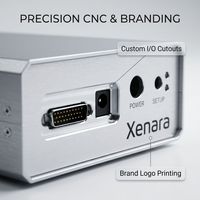 Boîtier d'instrumentation électronique en aluminium usiné CNC pour bureau, avec fentes internes pour circuits imprimés, dimensions et couleurs personnalisables OEM/ODM