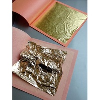 Ariste 28301, 10 pièces, feuilles métalliques dorées brillantes de 5,5 pouces, impression UV, moulage, art populaire européen pour l'artisanat de Noël DIY